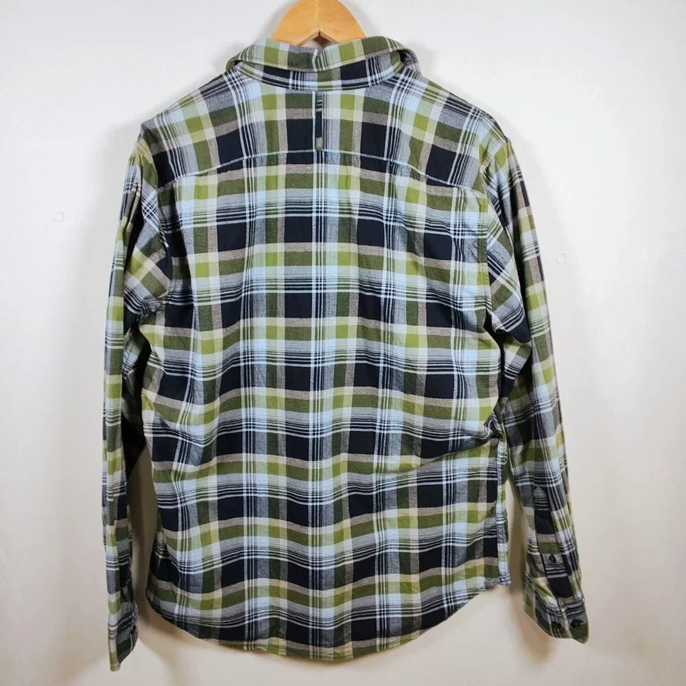 Banana Republic Men's Large‎ Luxe Flannel Grant Fit Plaid Long Sleeve Shirt